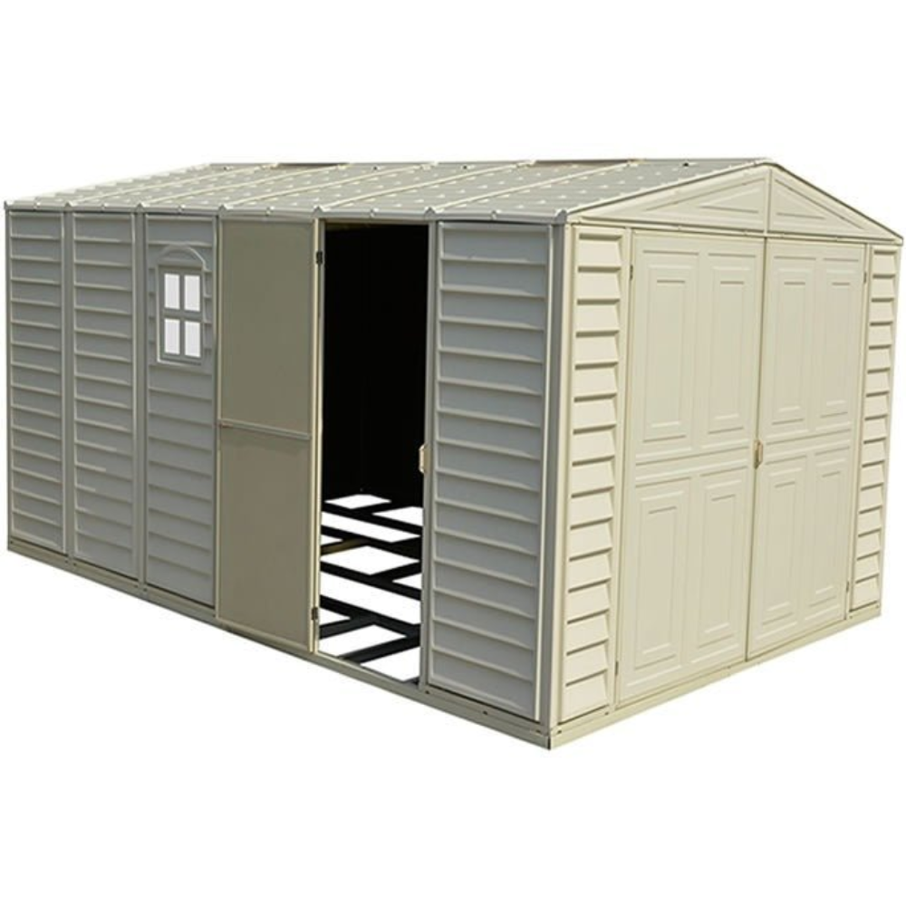 DuraMax Sheds Vinyl Garage 10×15 w/ Foundation Kit