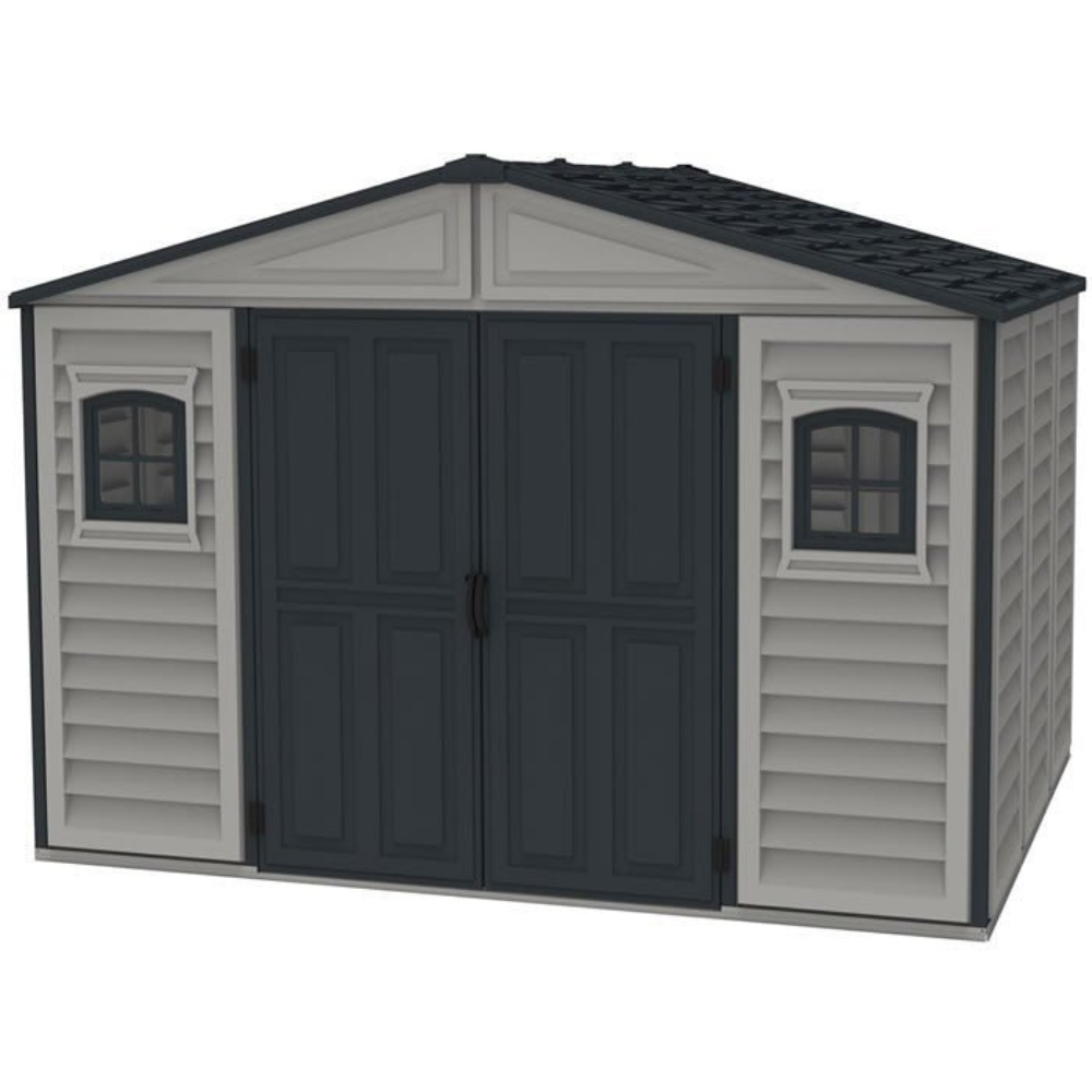 DuraMax 10.5×8 WoodBridge II Vinyl Shed w/ Foundation