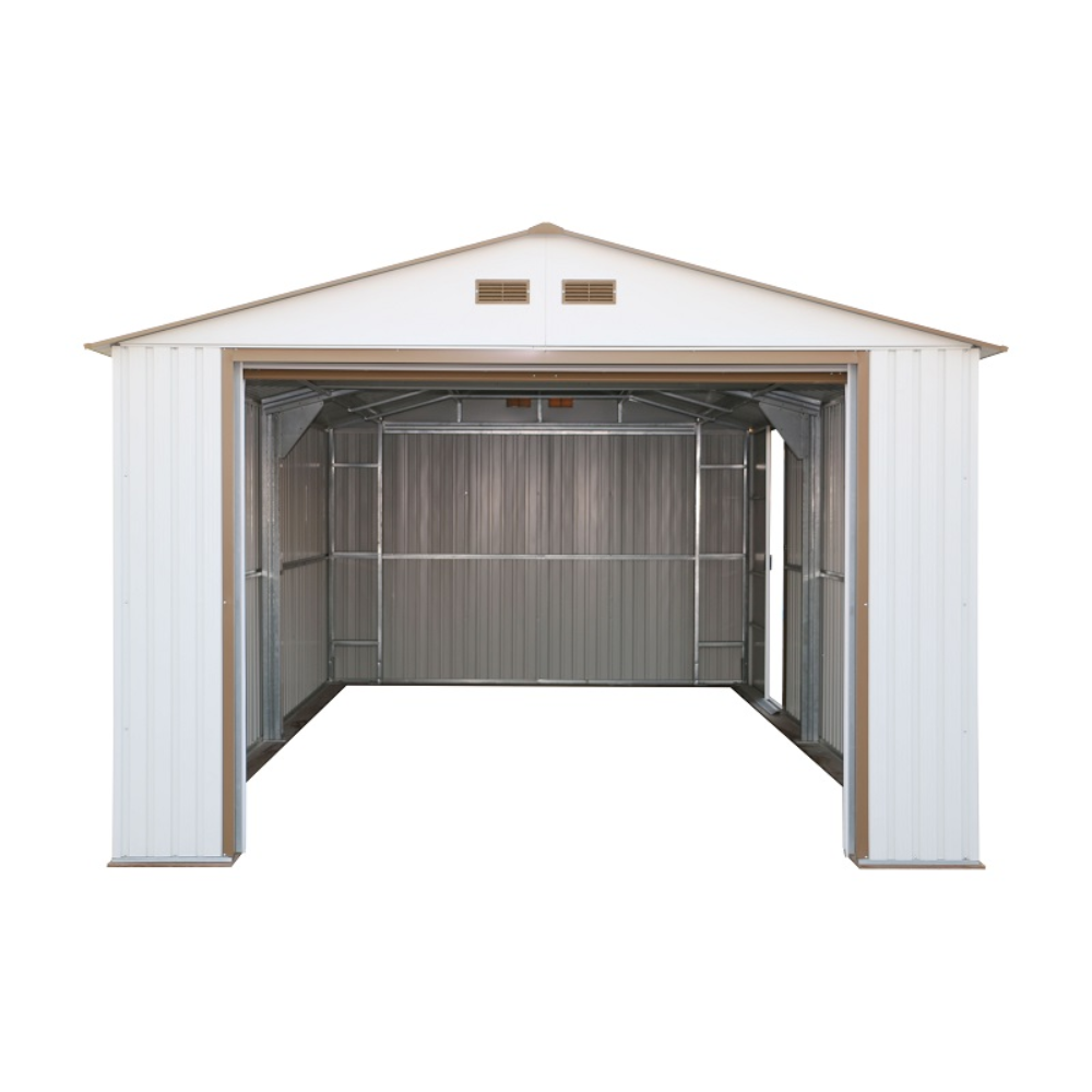 DuraMax 12×32 White Metal Storage Garage Building Kit