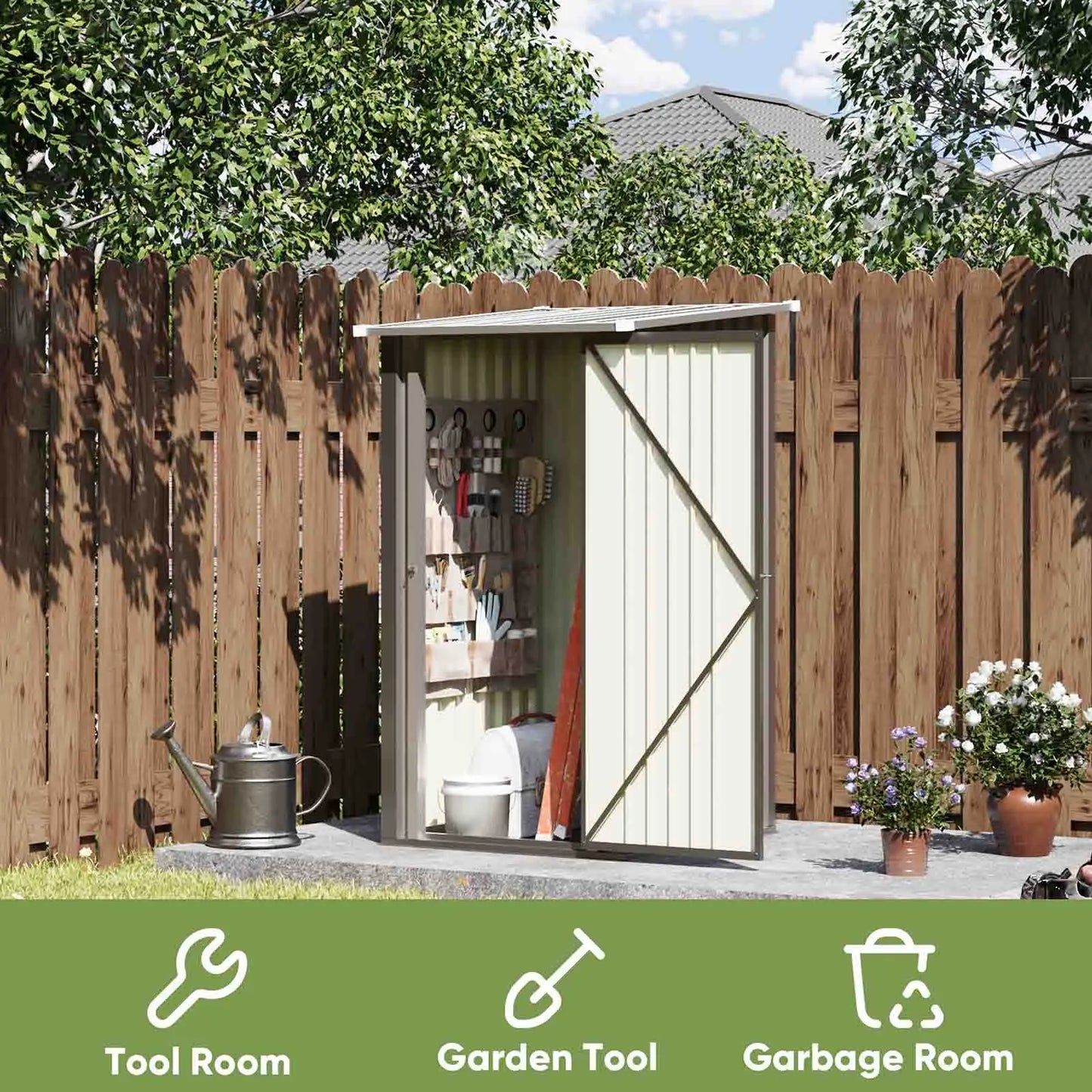 Patiowell 3x3 Metal Outdoor Storage Shed Pro
