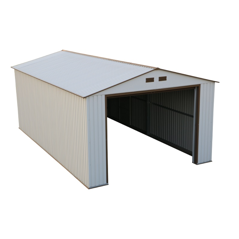 DuraMax 12×32 White Metal Storage Garage Building Kit