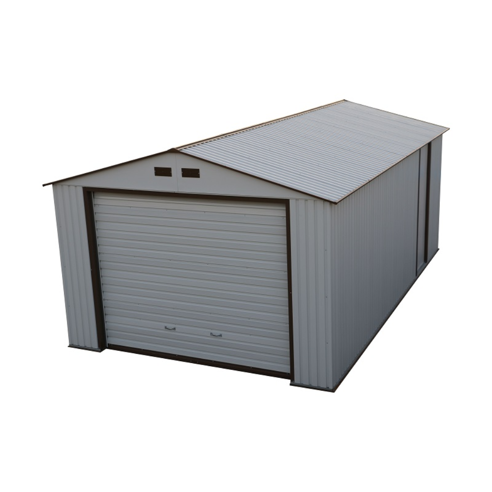 DuraMax 12×32 White Metal Storage Garage Building Kit