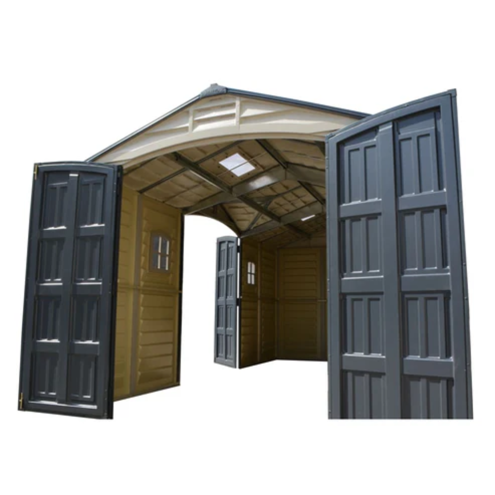 Duramax 15×8 Apex Pro Vinyl Shed w/ Foundation Kit
