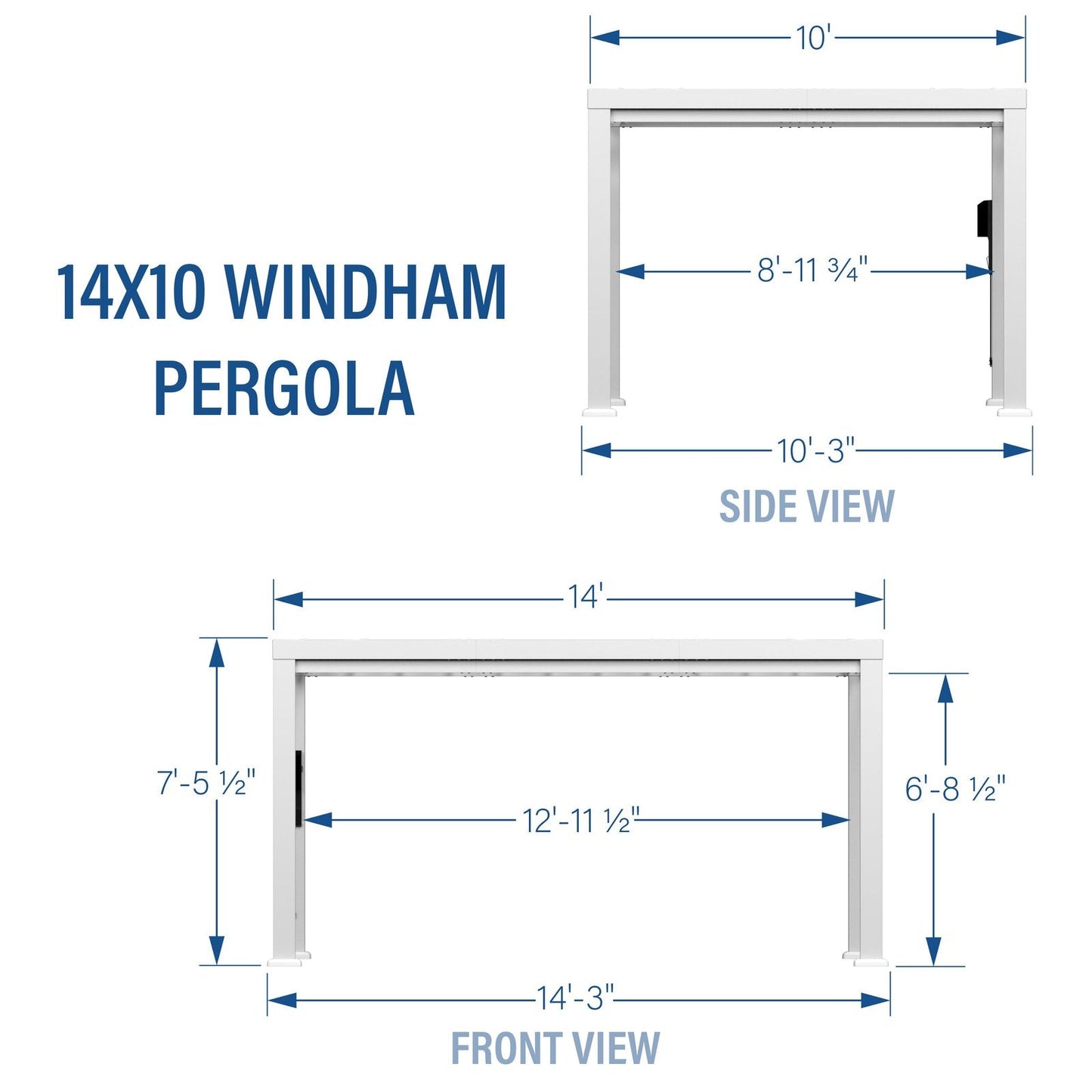 14×10 Windham Modern Steel Pergola