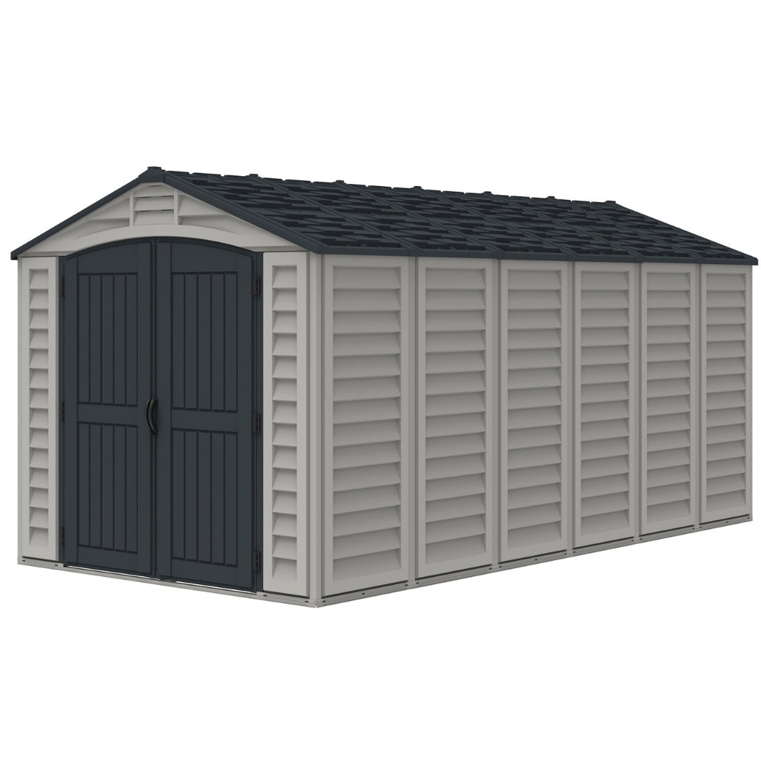 Duramax Apex Pro Shed 15x8 Adobe & Dark Grey