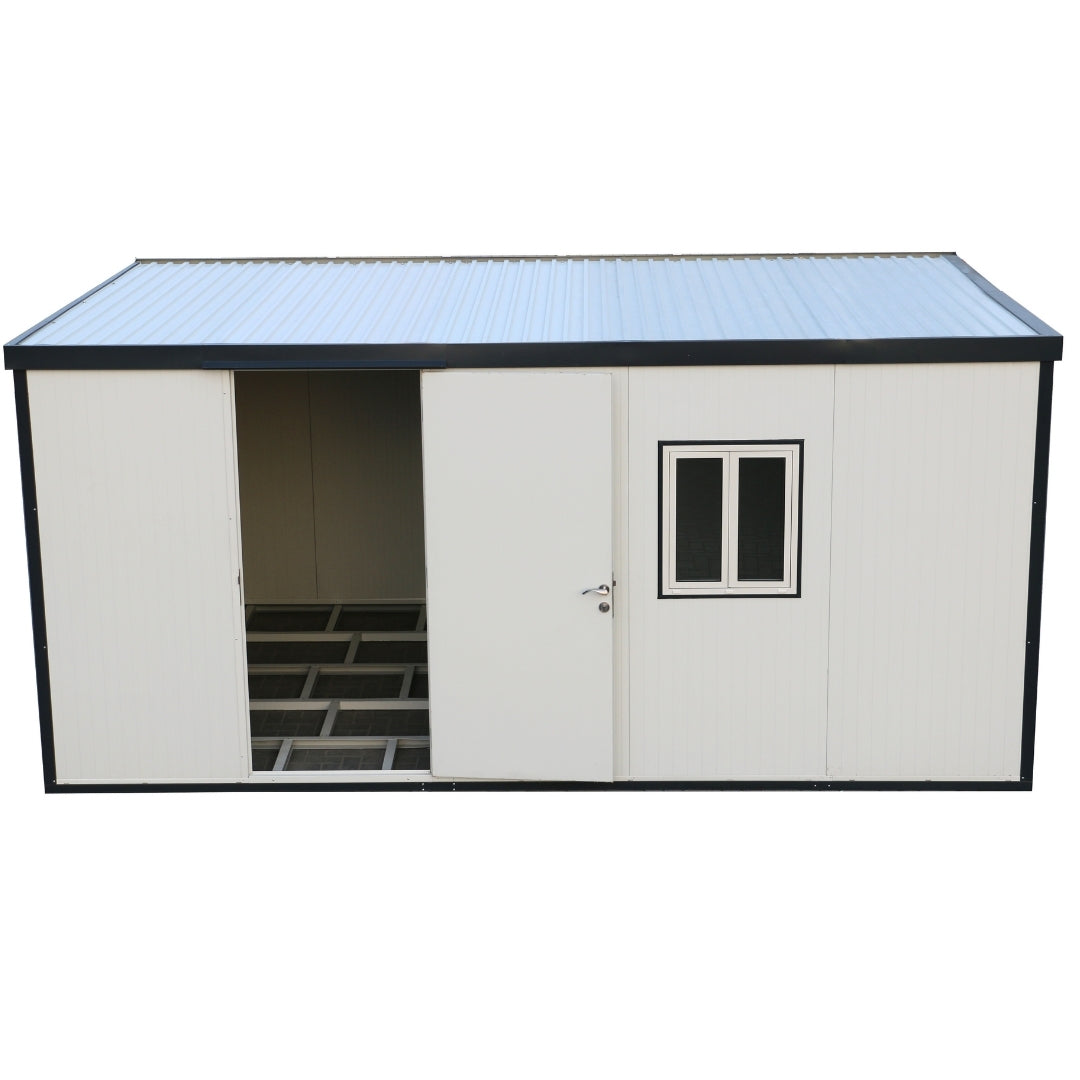 Duramax Flat Roof Building 13x10 White With Anthracite Trim