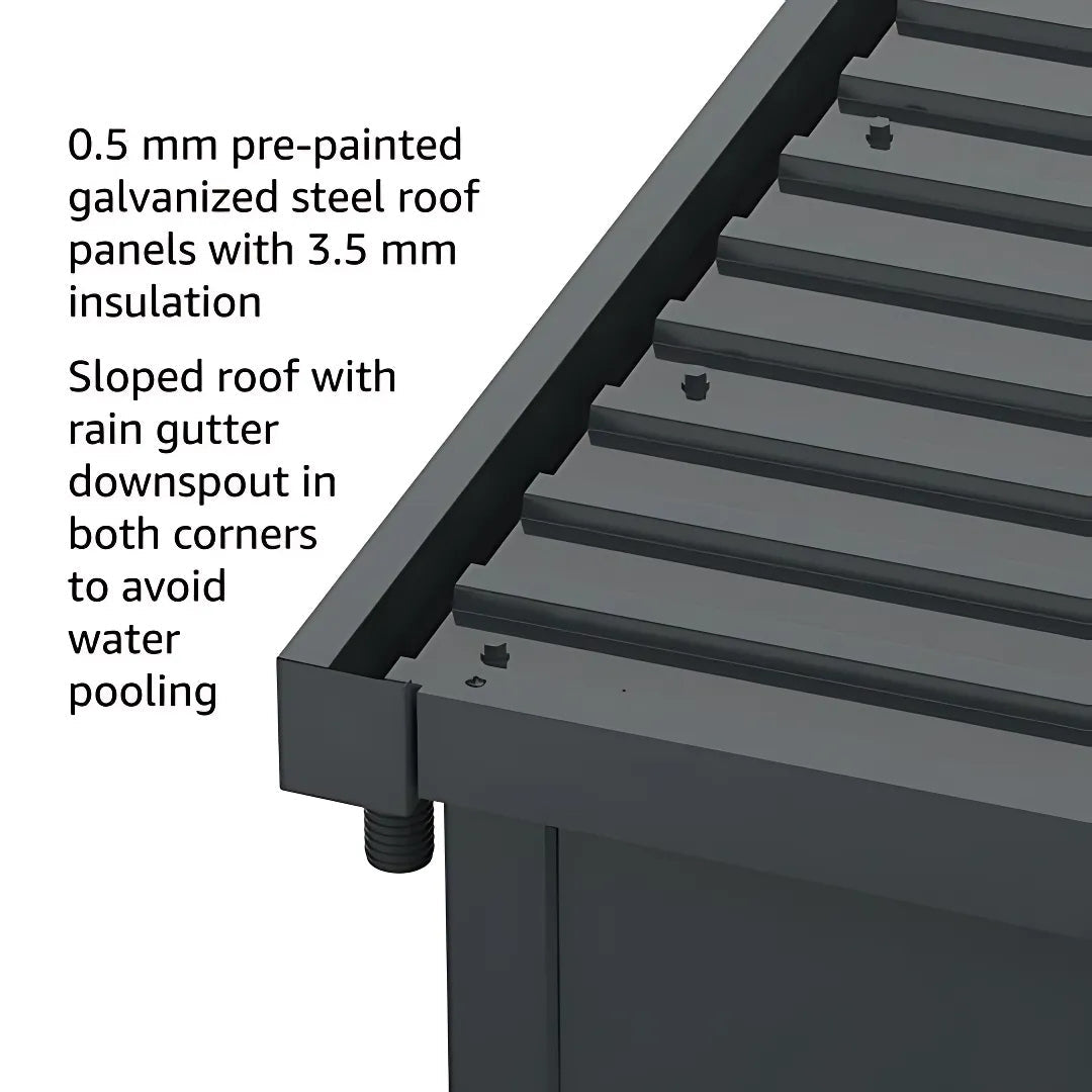 Duramax Garden Glass Home 10x10 Anthracite Black Grey