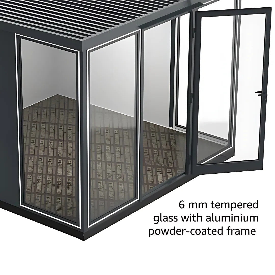 Duramax Garden Glass Home 10x10 Anthracite Black Grey