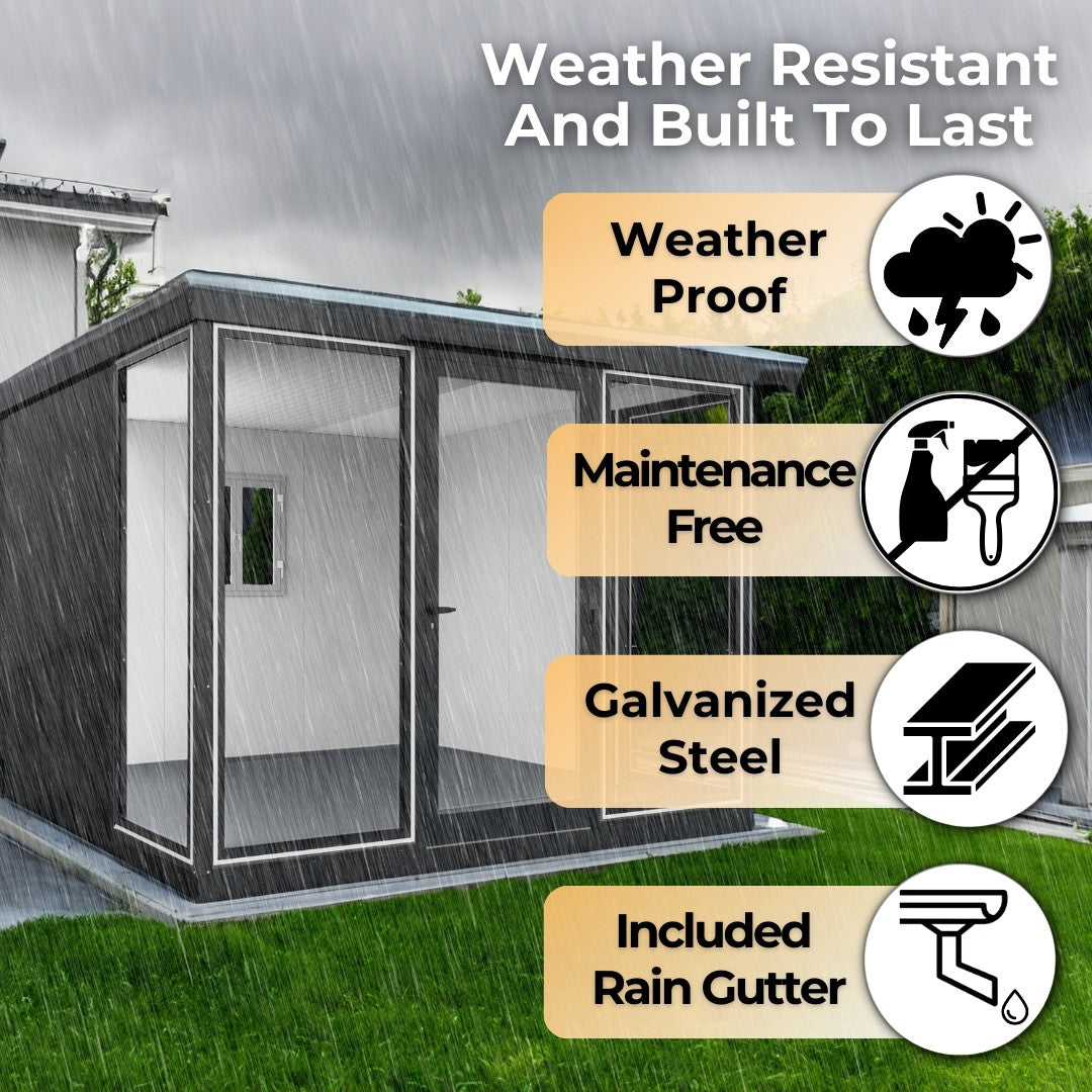 Duramax Garden Glass Home 10x10 Anthracite Black Grey