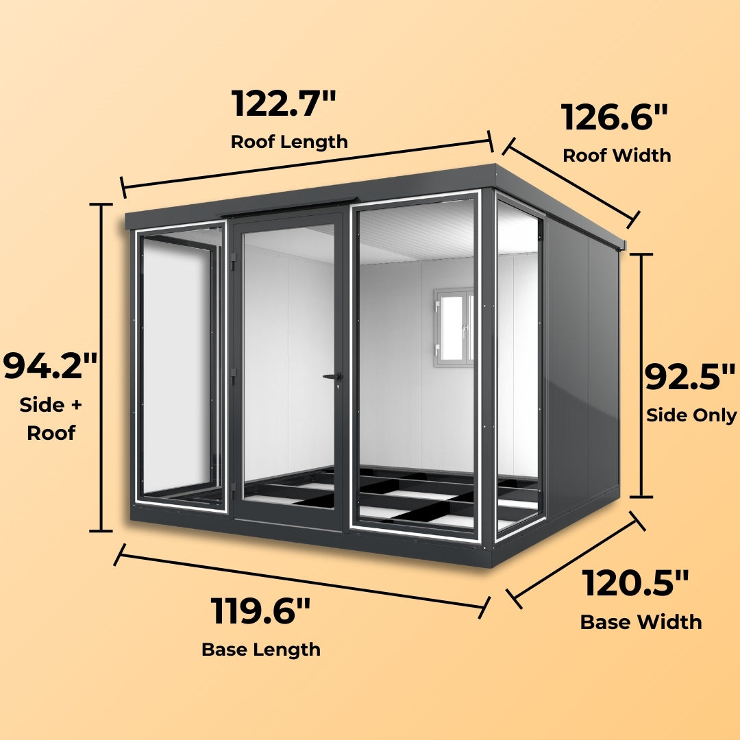 Duramax Garden Glass Home 10x10 Anthracite Black Grey