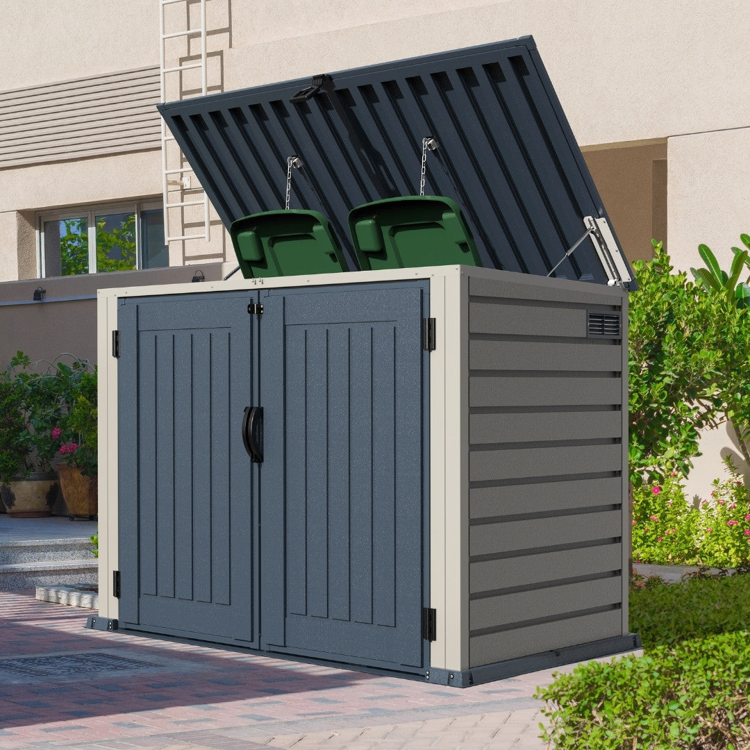 Duramax MultiStore Shed 2100 Liter 6x3.5 Shed Adobe & Dark Grey