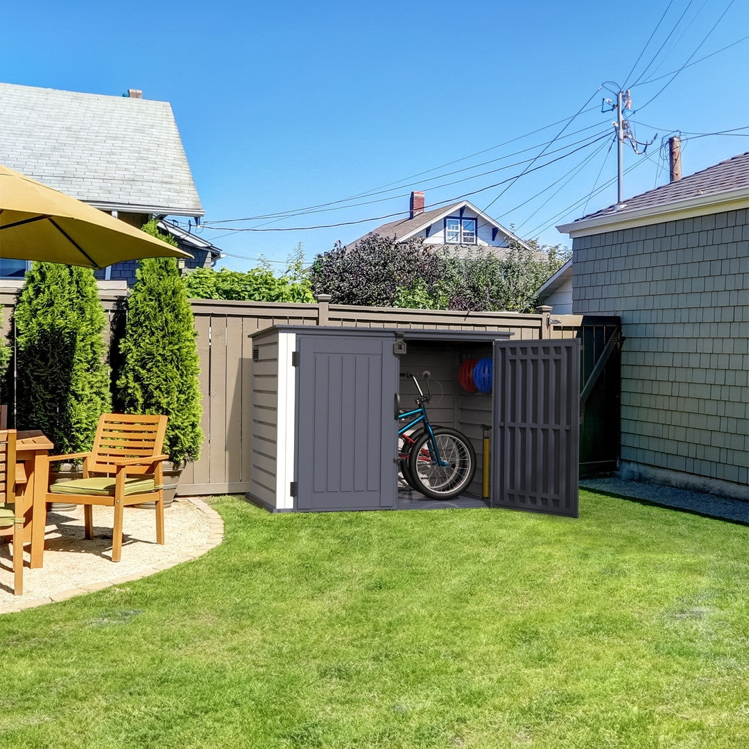 Duramax MultiStore Shed 2100 Liter 6x3.5 Shed Adobe & Dark Grey