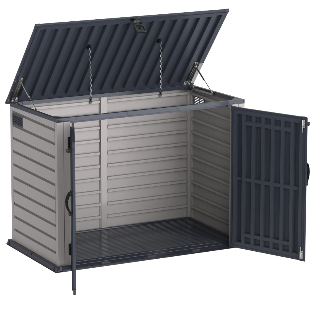 Duramax MultiStore Shed 2100 Liter 6x3.5 Shed Adobe & Dark Grey