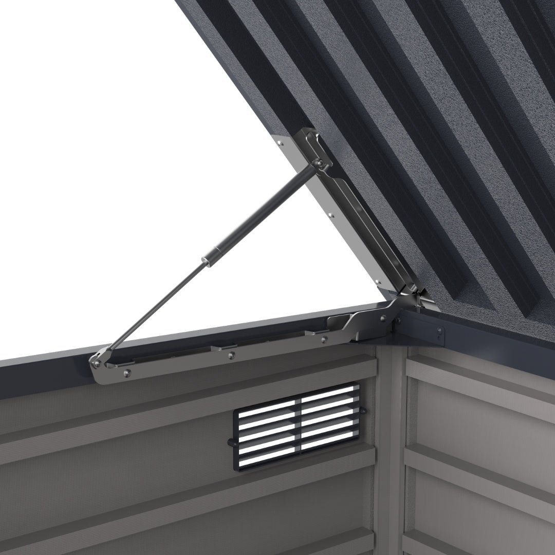 Duramax MultiStore Shed 2100 Liter 6x3.5 Shed Adobe & Dark Grey