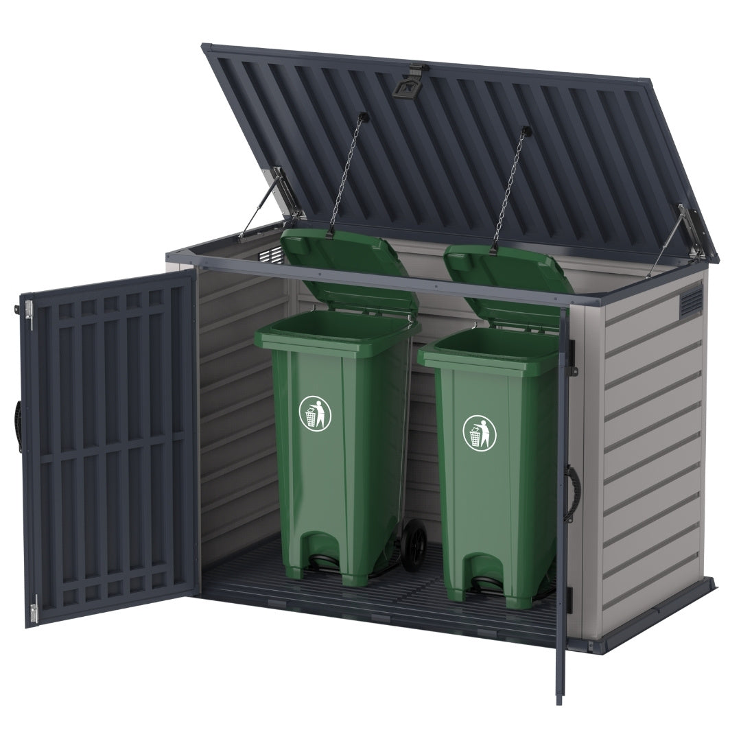 Duramax MultiStore Shed 2100 Liter 6x3.5 Shed Adobe & Dark Grey