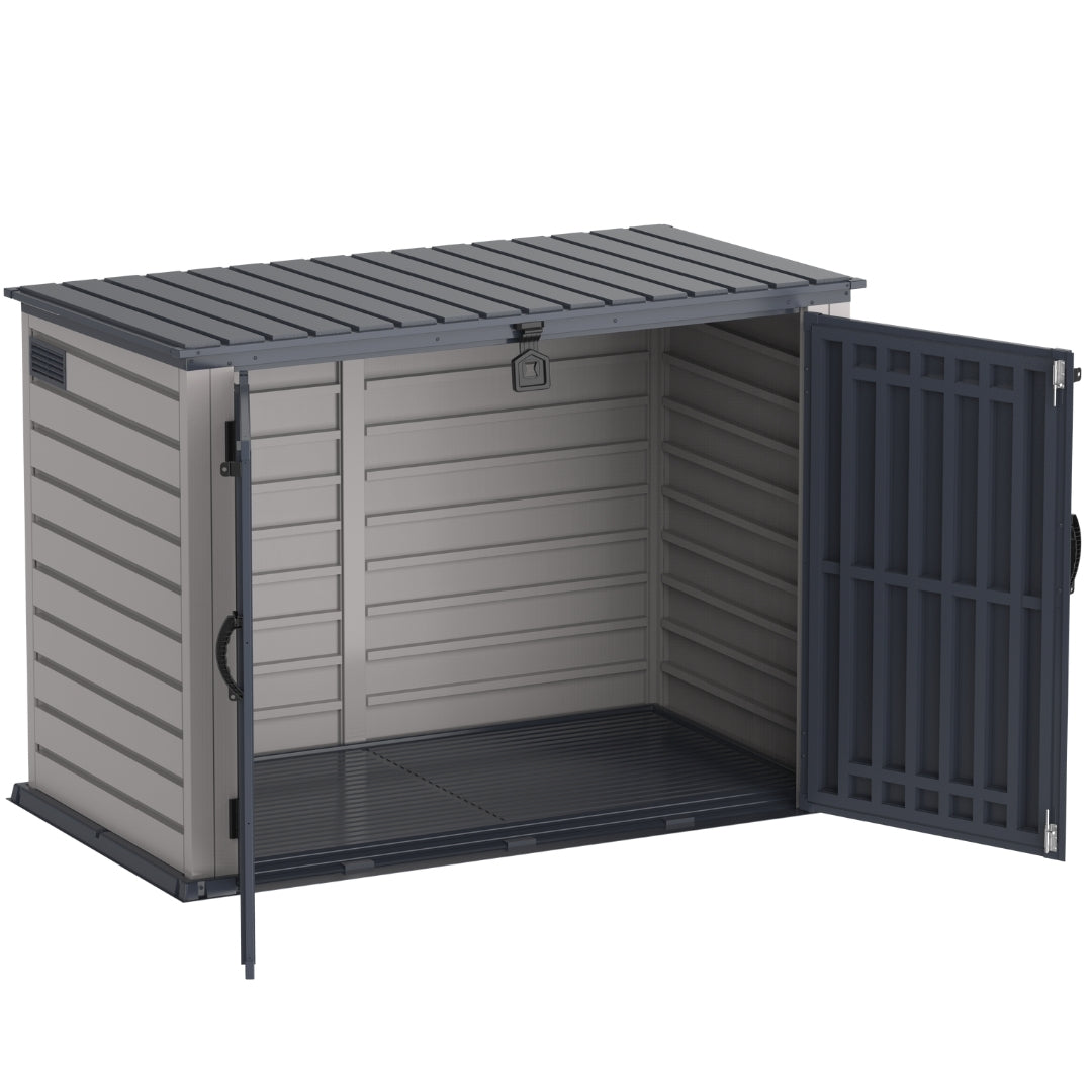 Duramax MultiStore Shed 2100 Liter 6x3.5 Shed Adobe & Dark Grey