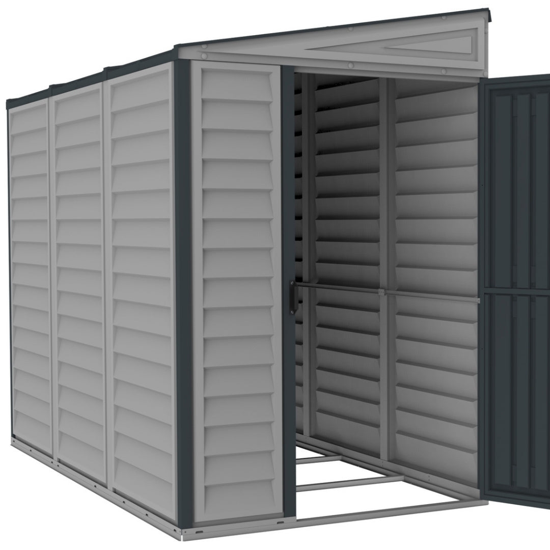 Duramax SideMate Plus Shed 4x8 Adobe & Dark Grey