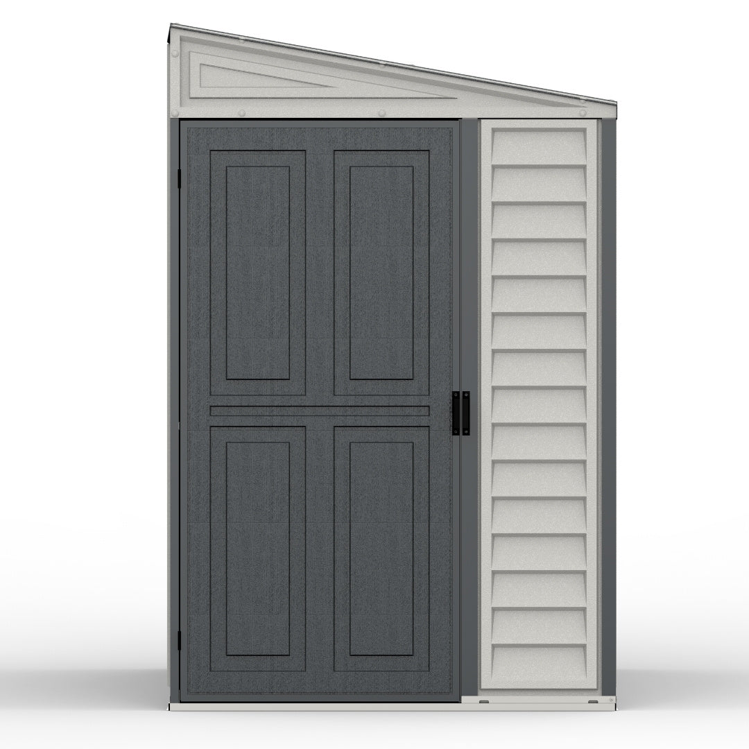 Duramax SideMate Plus Shed 4x8 Adobe & Dark Grey