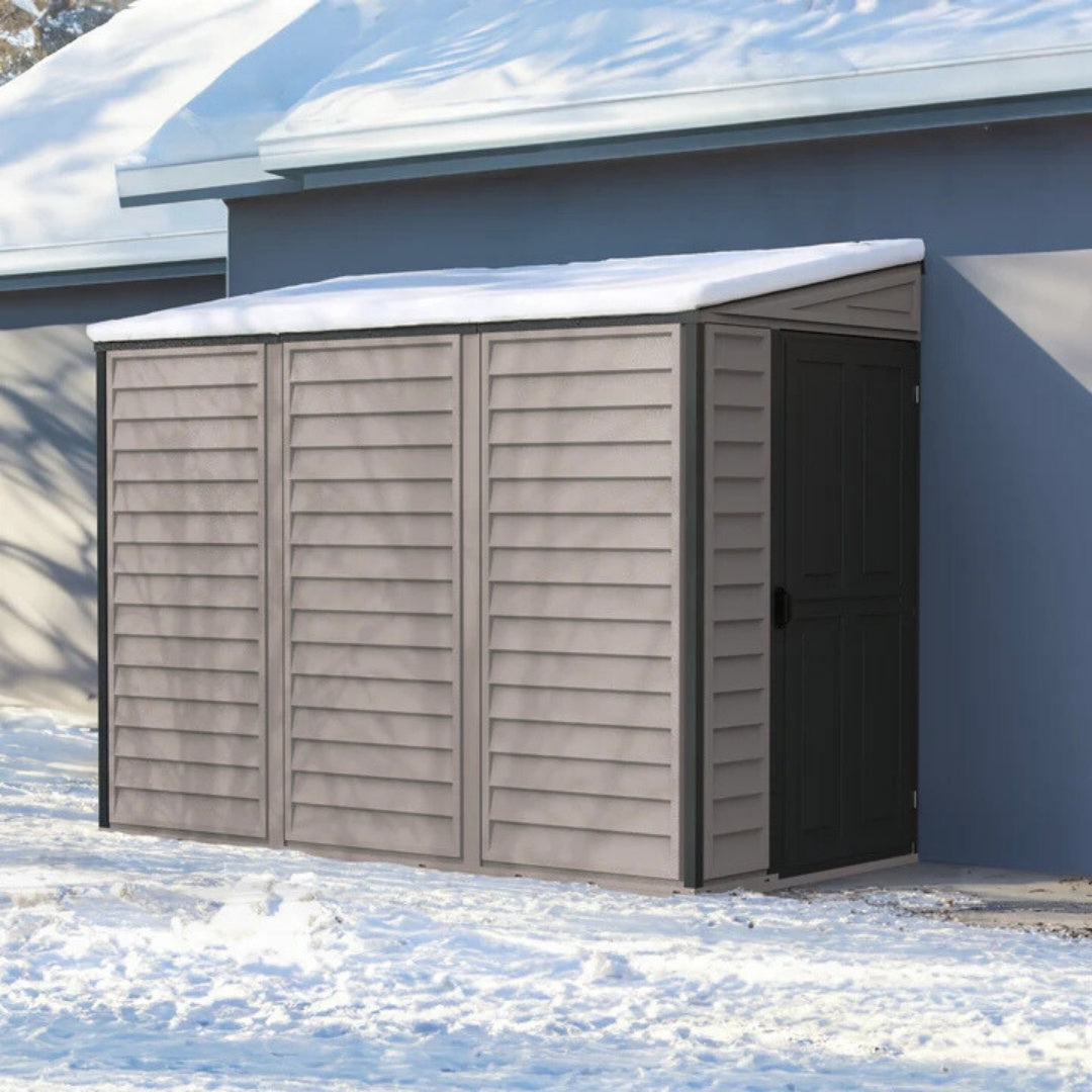 Duramax SideMate Plus Shed 4x8 Adobe & Dark Grey