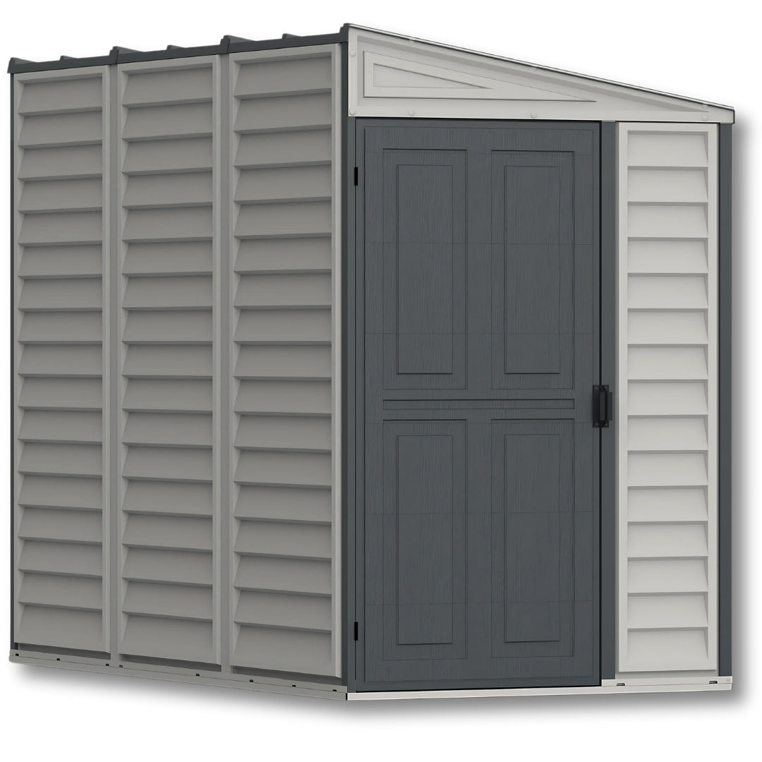 Duramax SideMate Plus Shed 4x8 Adobe & Dark Grey