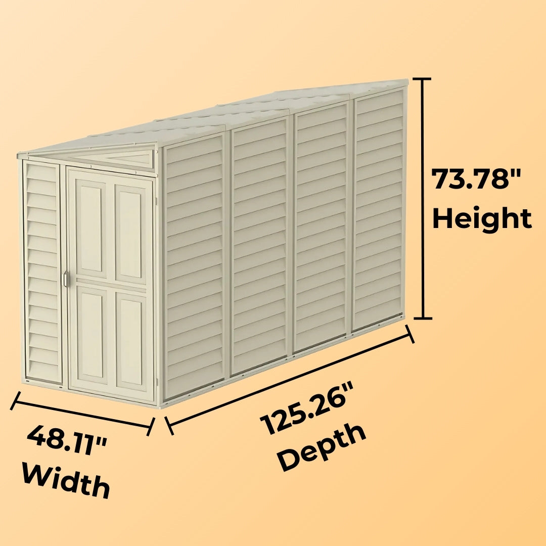 Duramax SideMate Shed 4x10 Ivory