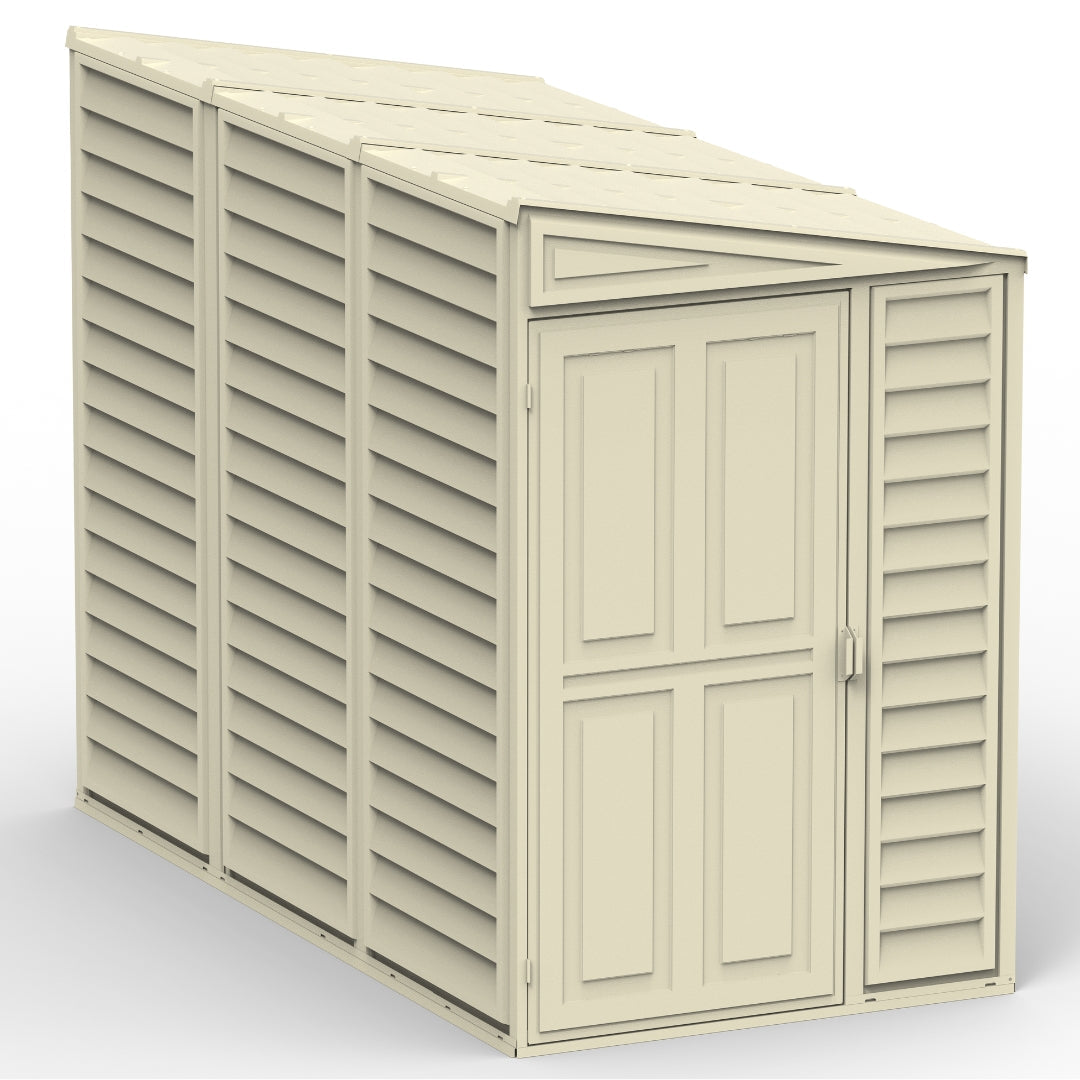 Duramax 4ft x 8ft Sidemate Shed Vinyl Resin Outdoor Storage w/ Foundation Kit 06625