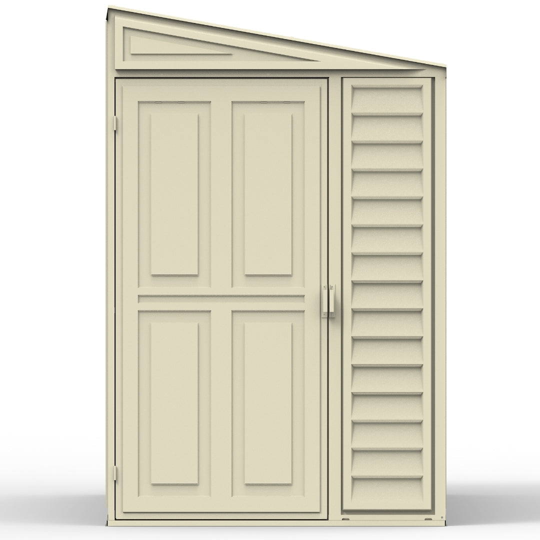 Duramax 4ft x 8ft Sidemate Shed Vinyl Resin Outdoor Storage w/ Foundation Kit 06625