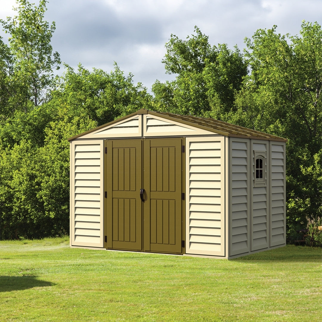 Duramax Woodbridge Plus Shed 10.5x8 Ivory & Dark Brown