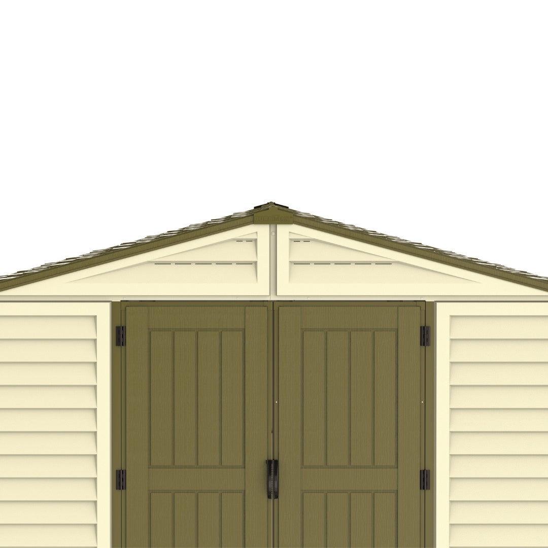 Duramax Woodbridge Plus Shed 10.5x8 Ivory & Dark Brown