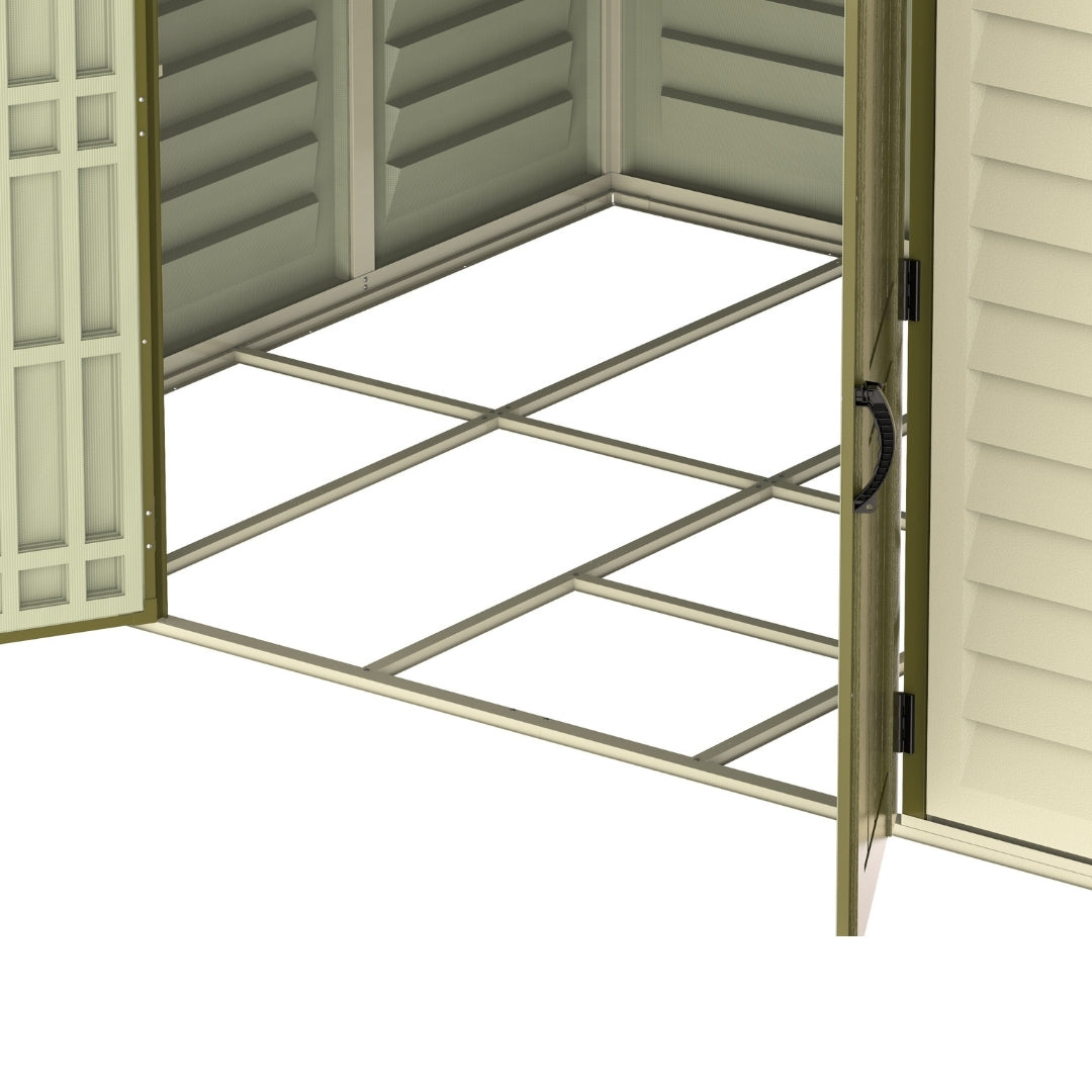 Duramax Woodbridge Plus Shed 10.5x8 Ivory & Dark Brown