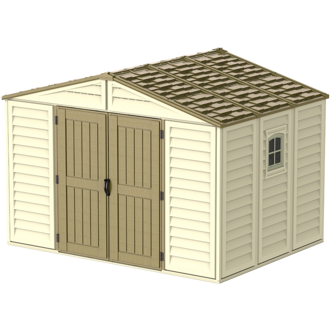 Duramax Woodbridge Plus Shed 10.5x8 Ivory & Dark Brown
