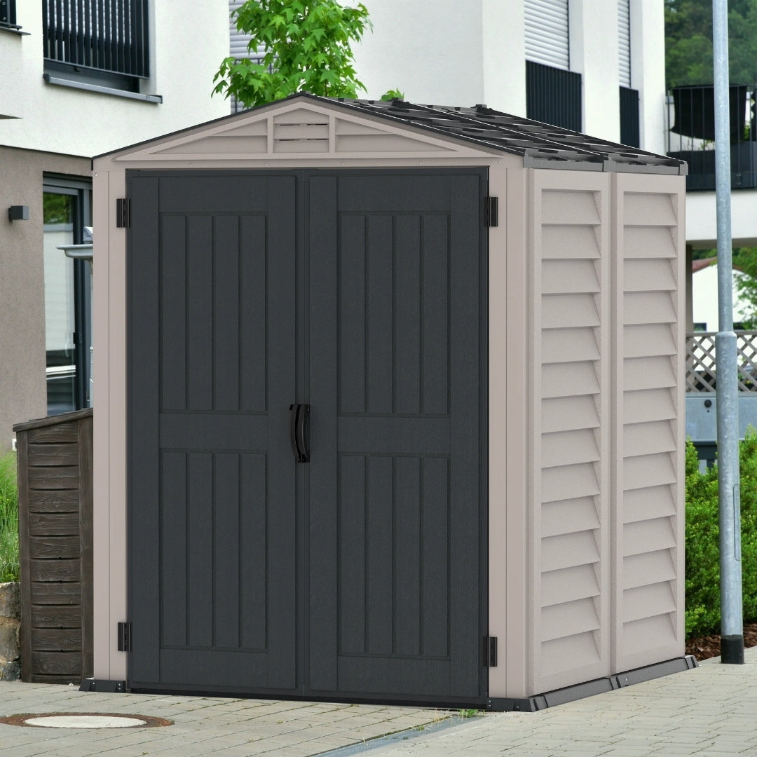 Duramax YardMate Plus Shed 5x5 Adobe & Dark Grey