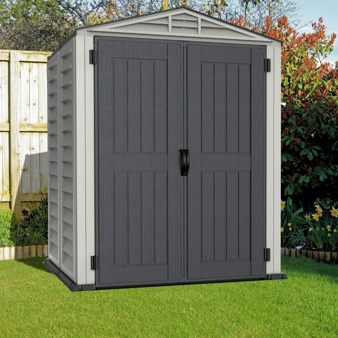 Duramax YardMate Plus Shed 5x5 Adobe & Dark Grey