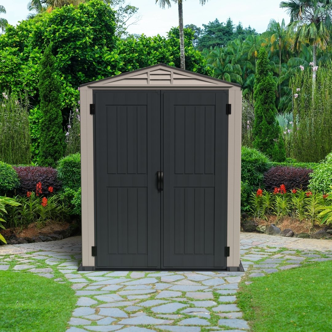 Duramax YardMate Plus Shed 5x5 Adobe & Dark Grey