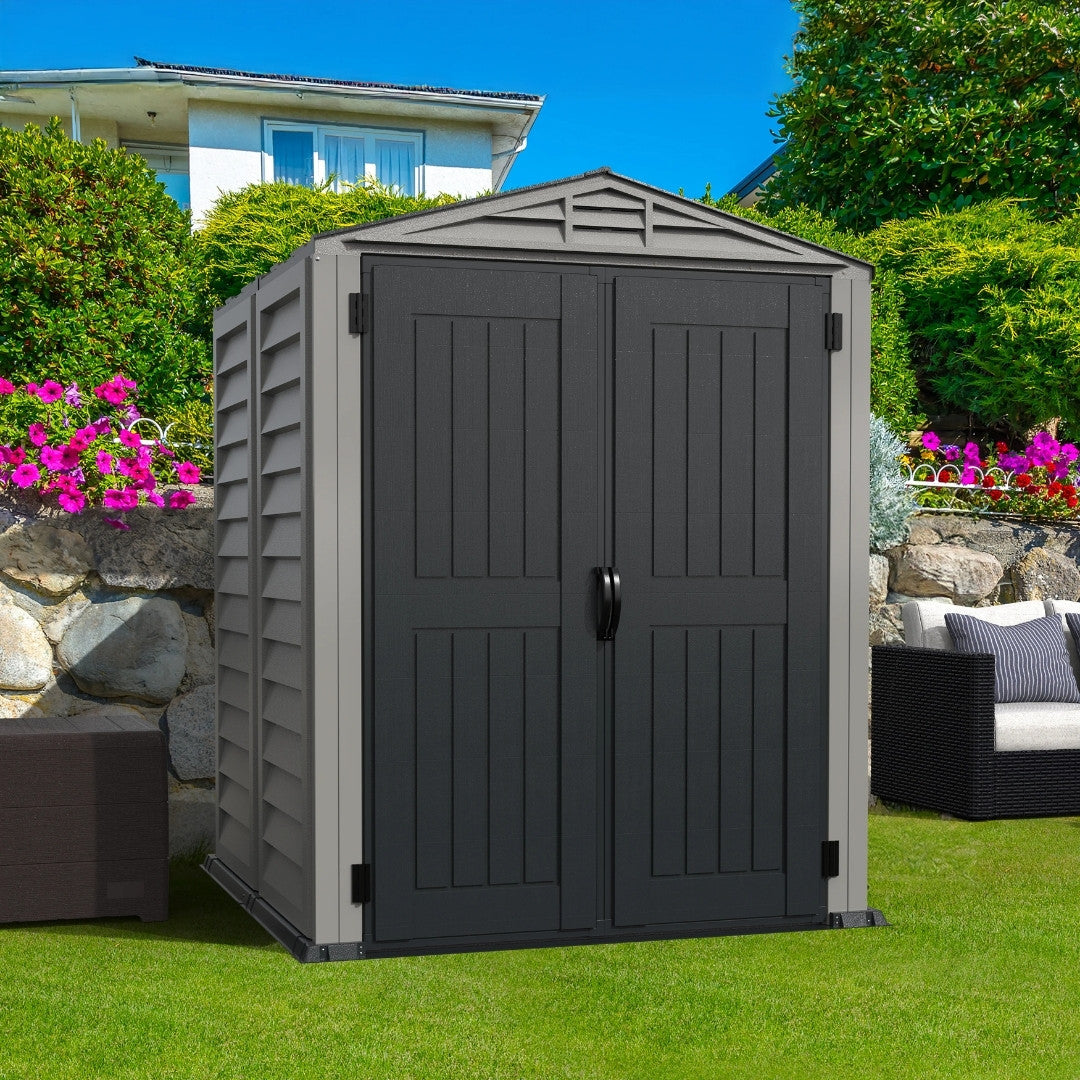 Duramax YardMate Plus Shed 5x5 Adobe & Dark Grey