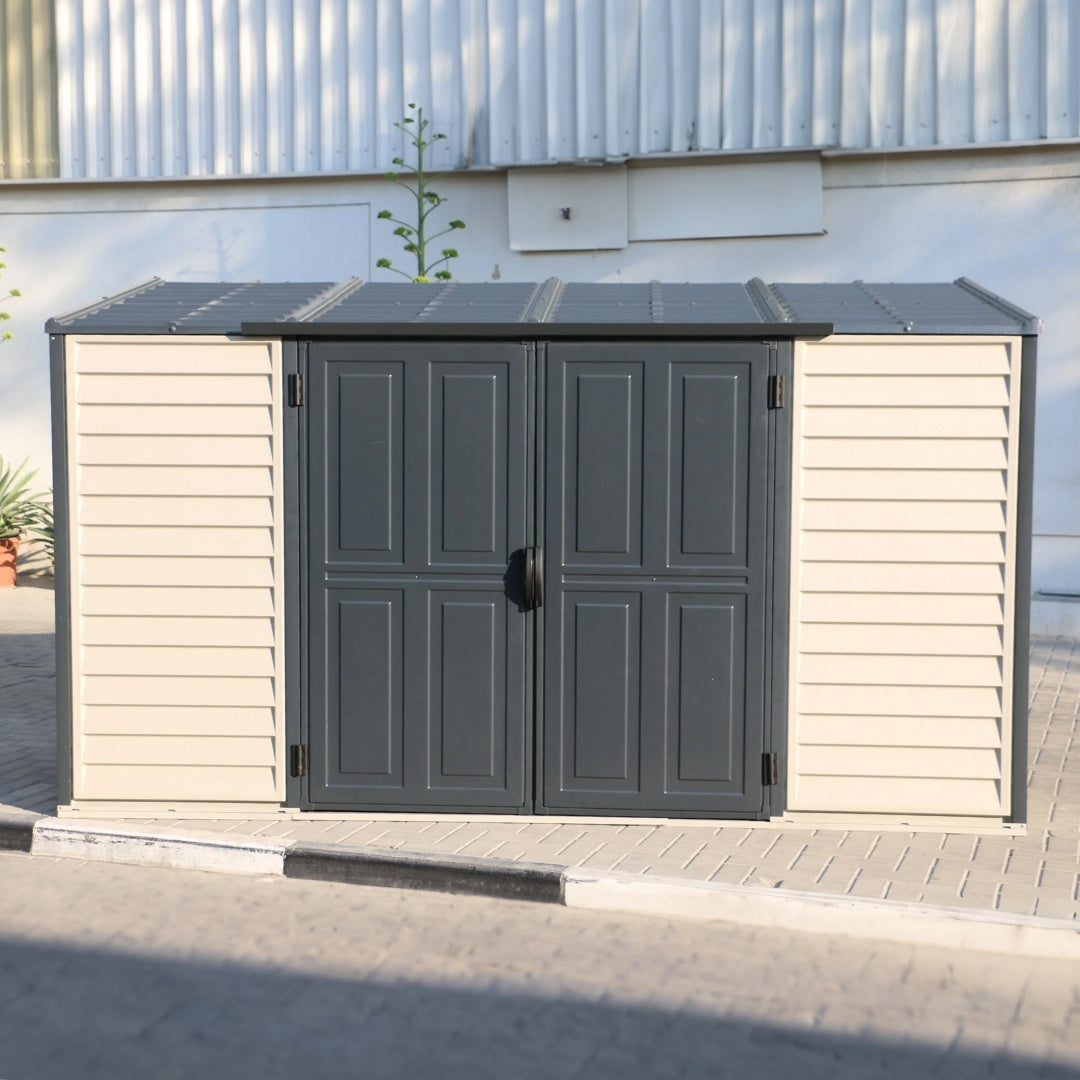 Duramax SideMate Plus Pro Shed 10x4 Adobe & Dark Grey