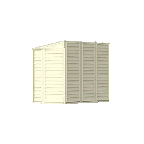 Duramax 4ft x 8ft Sidemate Shed Vinyl Resin Outdoor Storage w/ Foundation Kit 06625