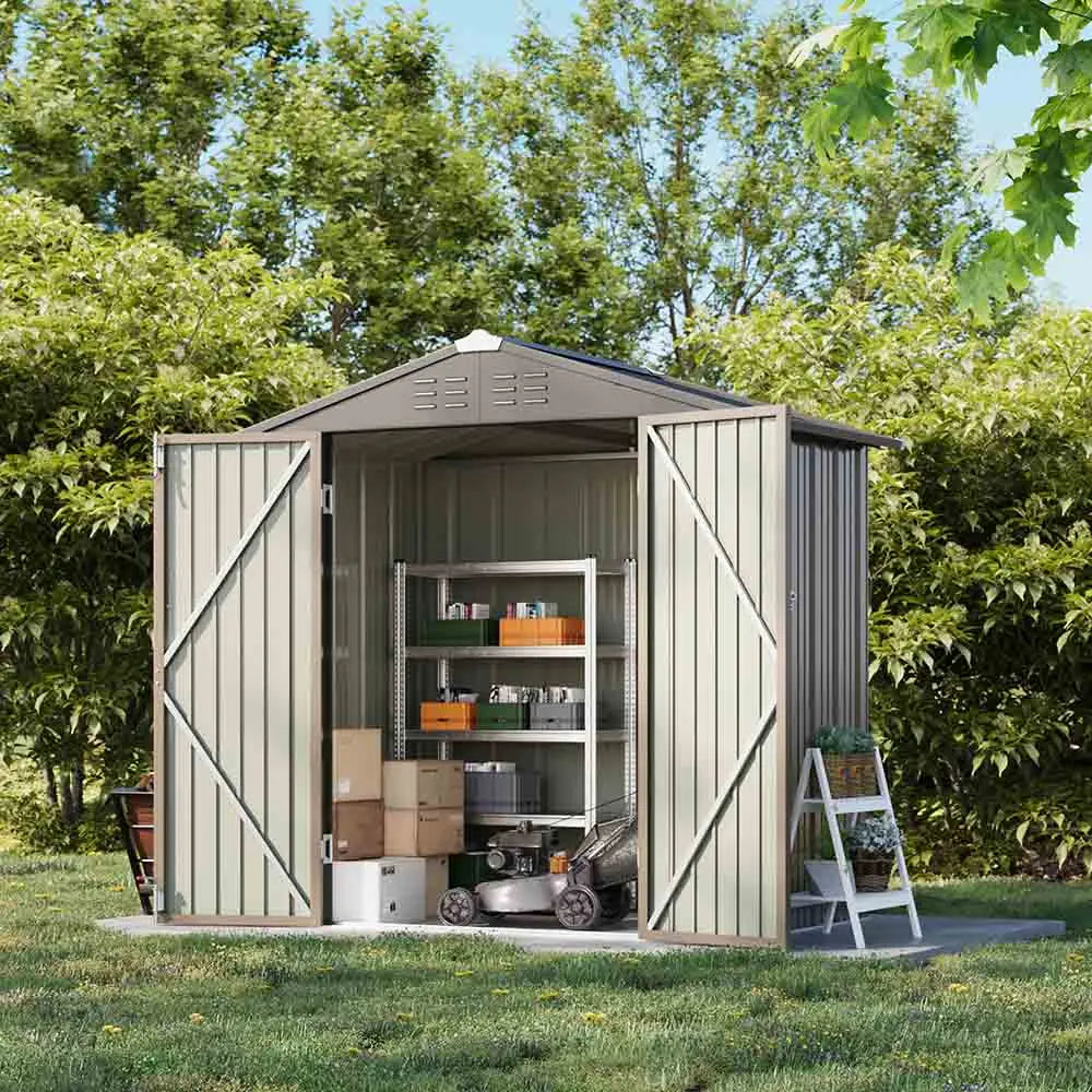 Patiowell 6x4 Metal Shed Pro With Peak Roof