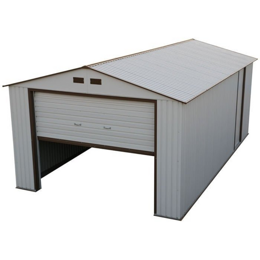 DuraMax 12×32 White Metal Storage Garage Building Kit