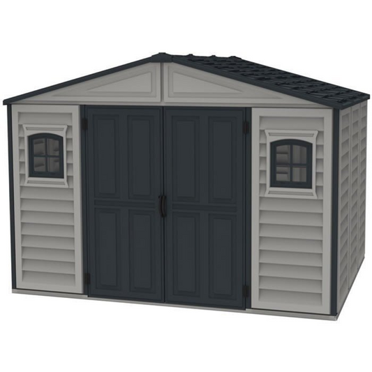 DuraMax 10.5×8 WoodBridge II Vinyl Shed w/ Foundation