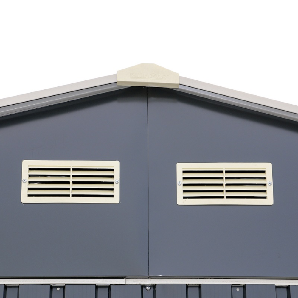 DuraMax 12×32 Gray Metal Storage Garage Building Kit