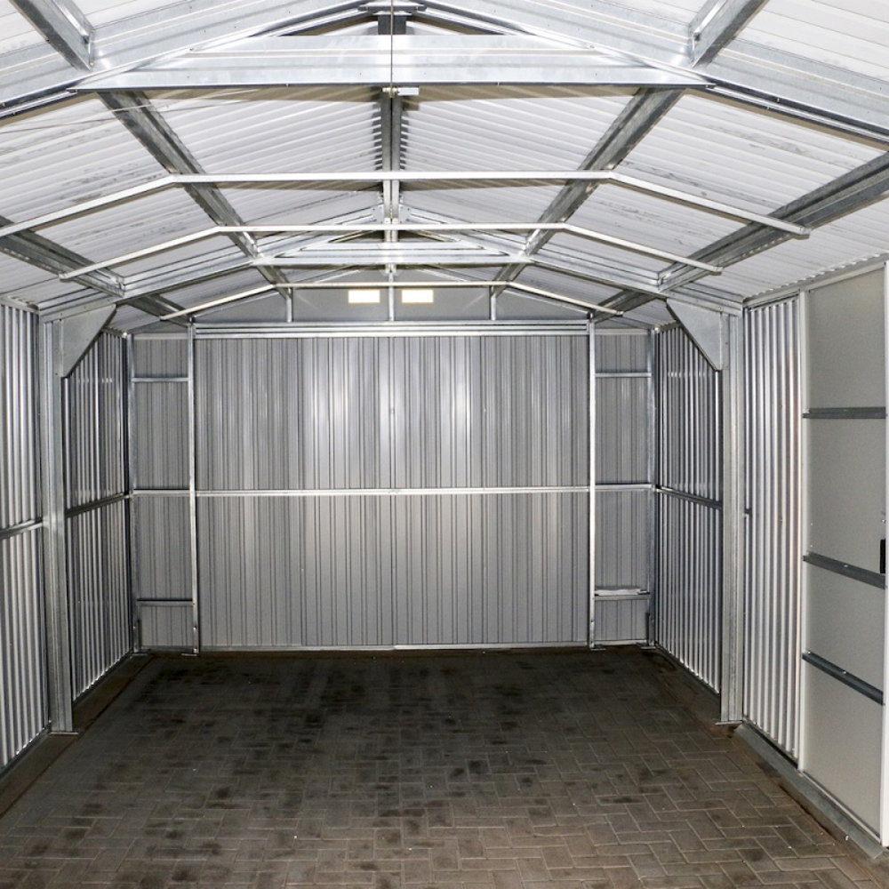 DuraMax 12×32 Gray Metal Storage Garage Building Kit