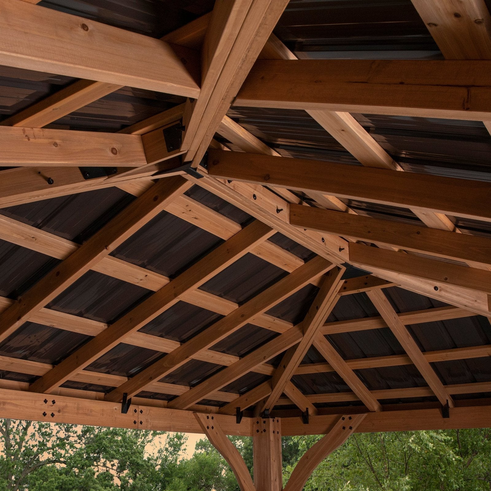 14×10 Cordova Gazebo Dark Brown