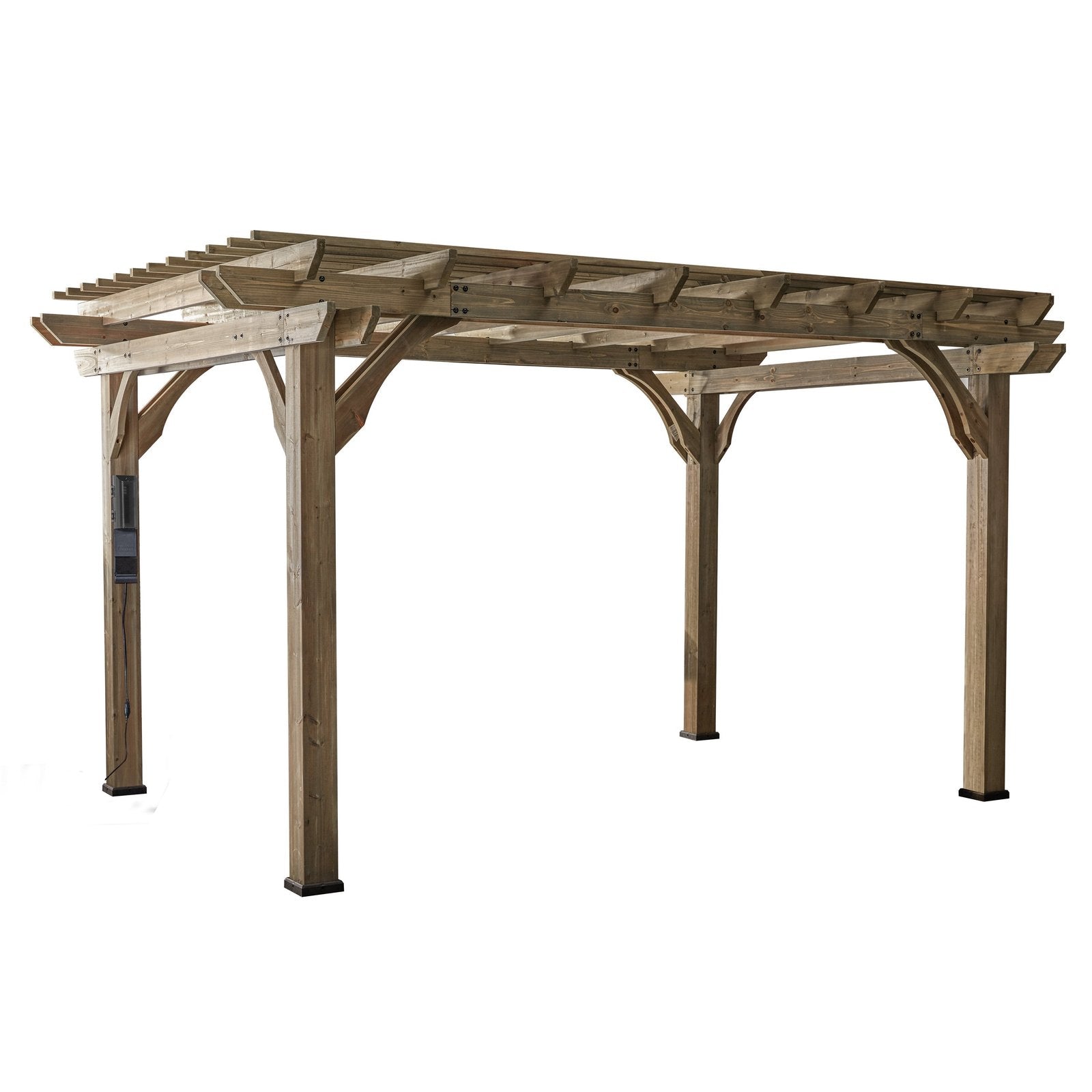 14×10 Somerville Pergola in Barnwood Stain