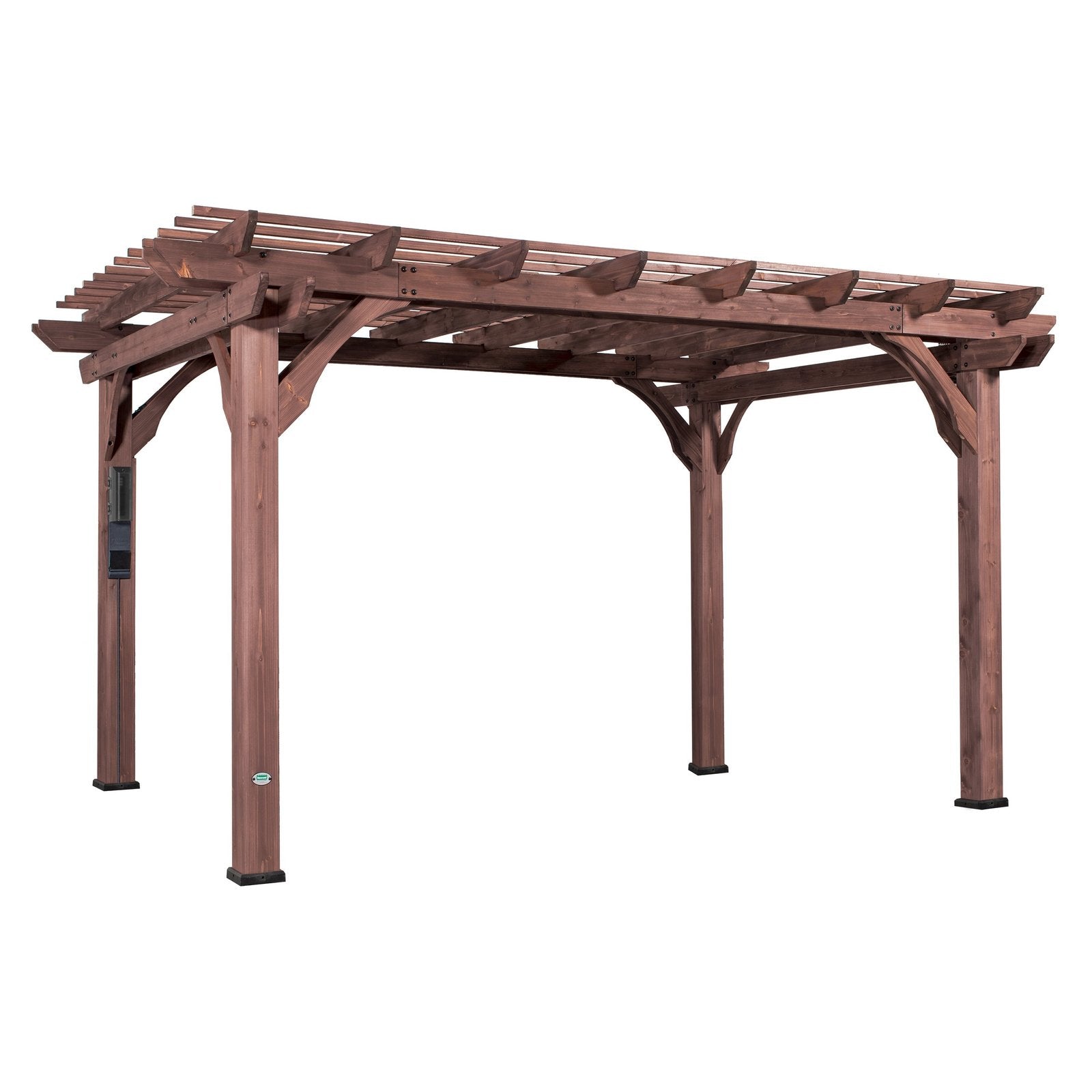 14×10 Somerville Pergola in Walnut Stain