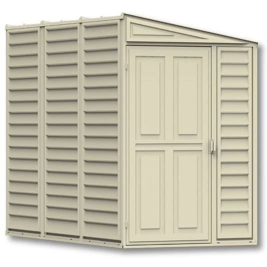 Duramax 4ft x 8ft Sidemate Shed Vinyl Resin Outdoor Storage w/ Foundation Kit 06625