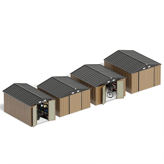 Patiowell Outdoor Storage Metal Shed with Metal Roof