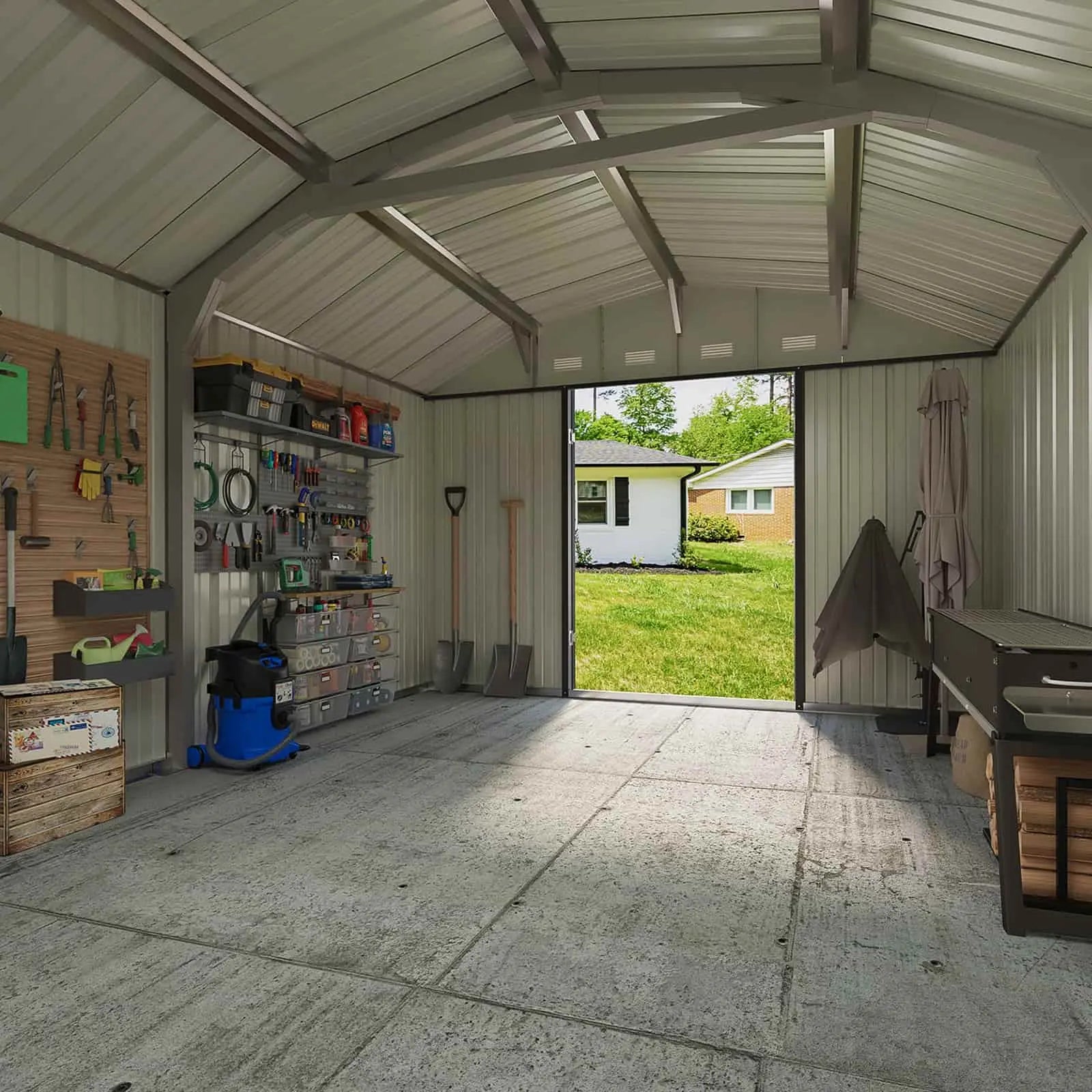 Patiowell 10x12 Barn Style Metal Shed with Gambrel Roof
