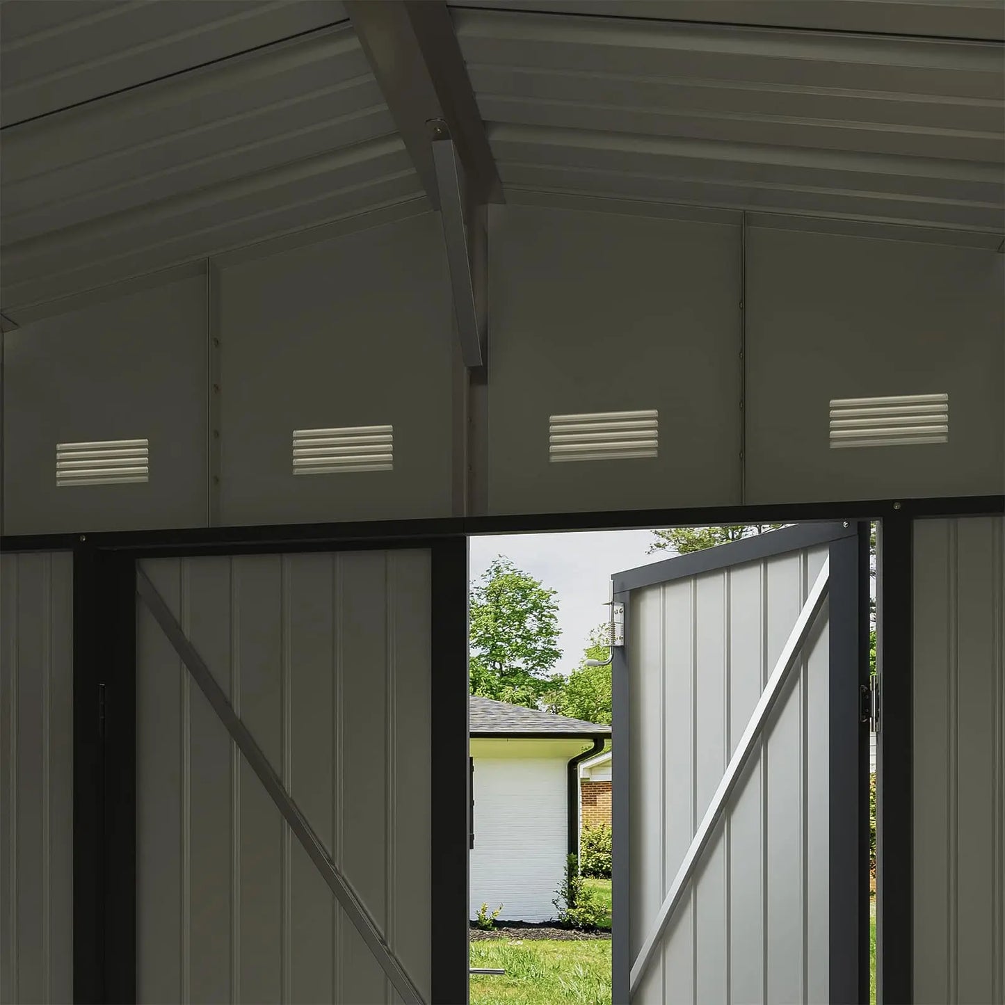 Patiowell 10x12 Barn Style Metal Shed with Gambrel Roof