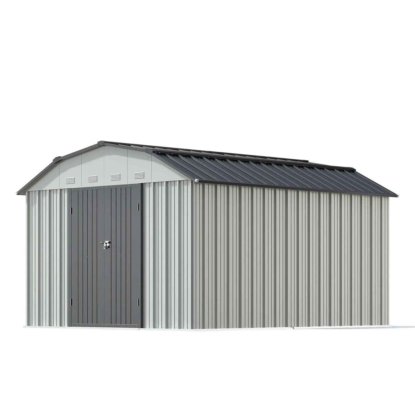 Patiowell 10x12 Barn Style Metal Shed with Gambrel Roof